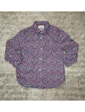 Mini Boden multicolored floral button-front long sleeve shirt 3-4Y cottagecore